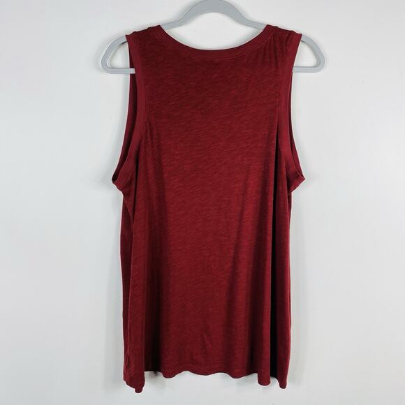 Torrid Size 0X Large Love Classic Fit Vintage Slub Crew Tank Top Red Brick - Picture 2 of 5